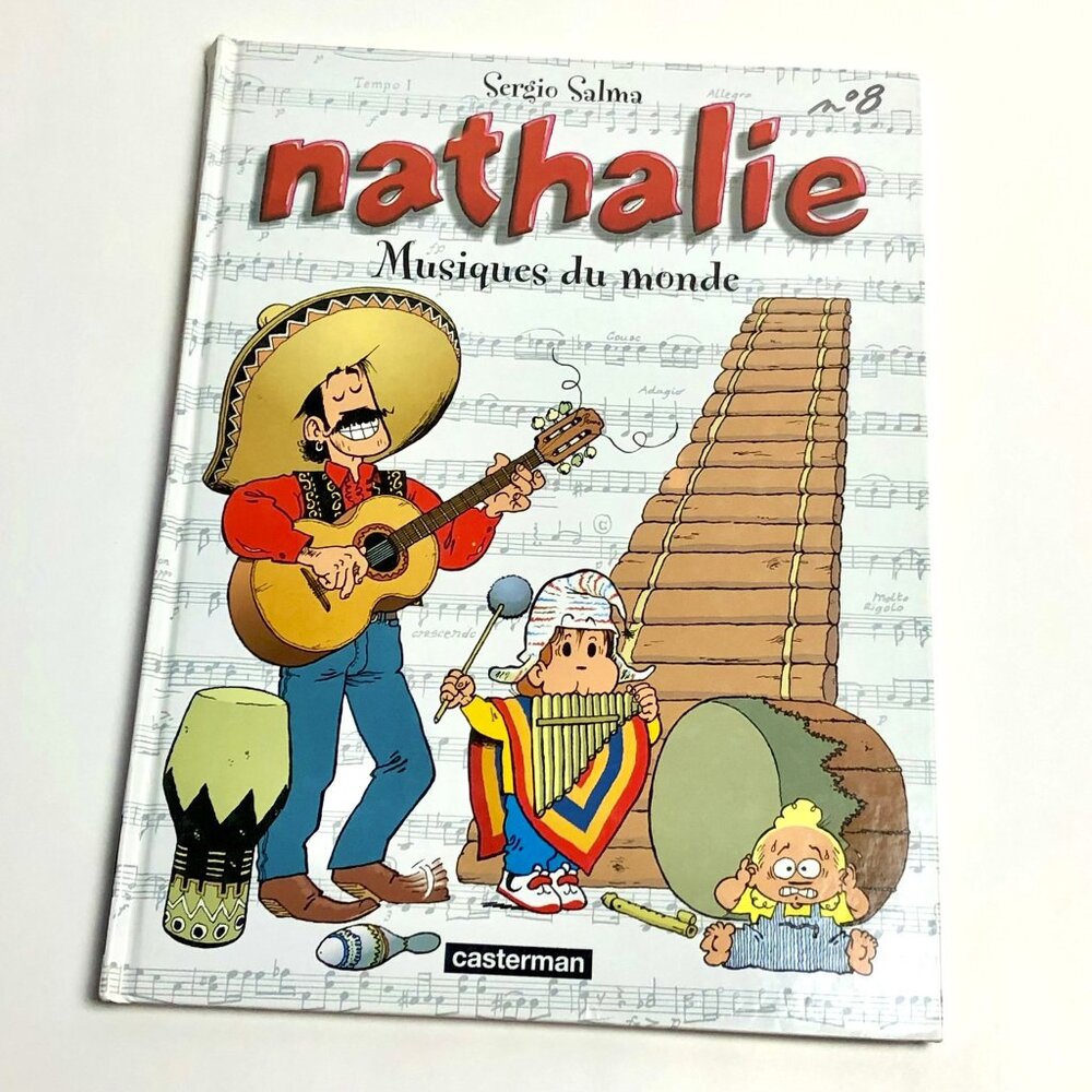 Livre vintage 90s nathalie Musiques du monde Sergio Salma 1998 Bande-dessinée BD